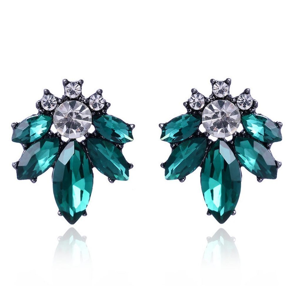 Green Stud  Earrings